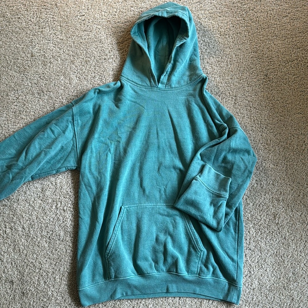 Faded green hoodie